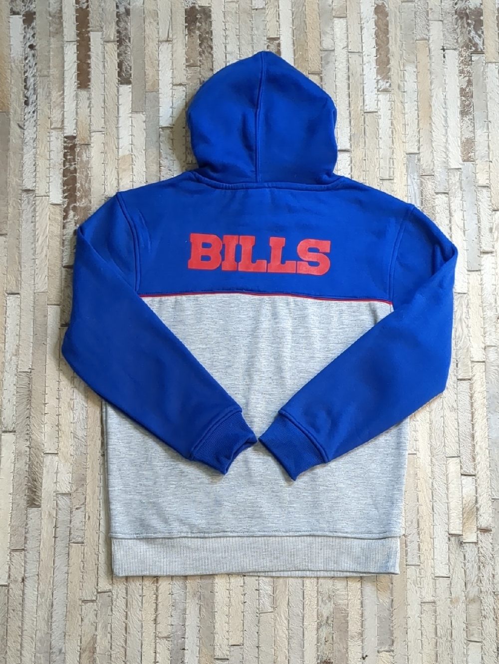 NFL Team Apparel Kids 14-16 Buffalo Bills Hooded Fleece Sweatshirt - Picture 2 of 8